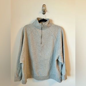 Brunette The Label NYBF Half Zip Sweatshirt - size L/XL